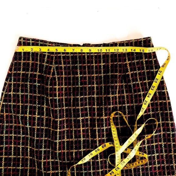 NWT anthropologie black plaid mini skirt - Picture 6 of 8